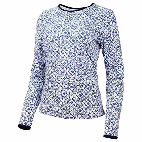 Hang ten womens long sleeve rashguard with upf 50+ (x-small, sky)