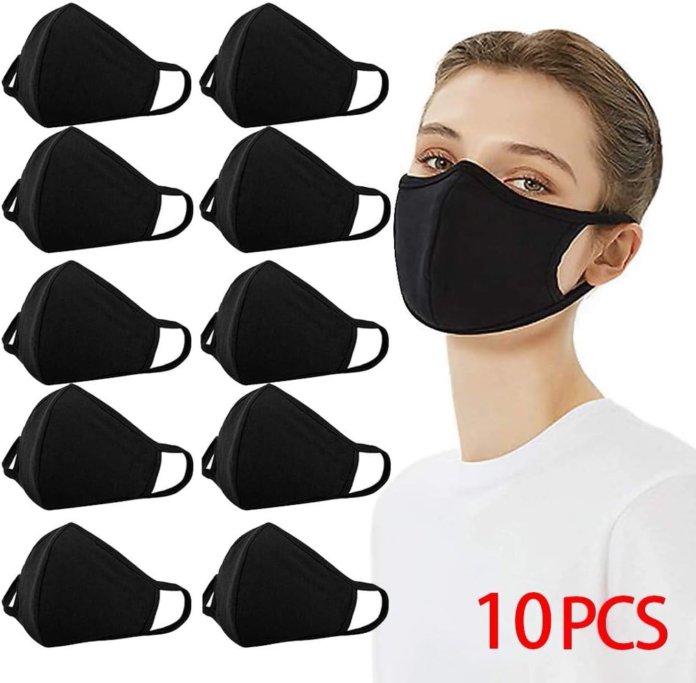 LAOGANDIE 10PCS Reusable Washable Cotton Face Mask