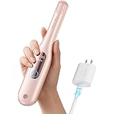 TYMO Cordless Mini Flat Iron, 0.65" Pencil Curling Iron for Short Hair | 200M Ions Mini Cordless Hair Straightener, Lightweight Ceramic Curler for Pixie Cut, Bob &amp; Curls, 3X Less Heat Damage, Pink