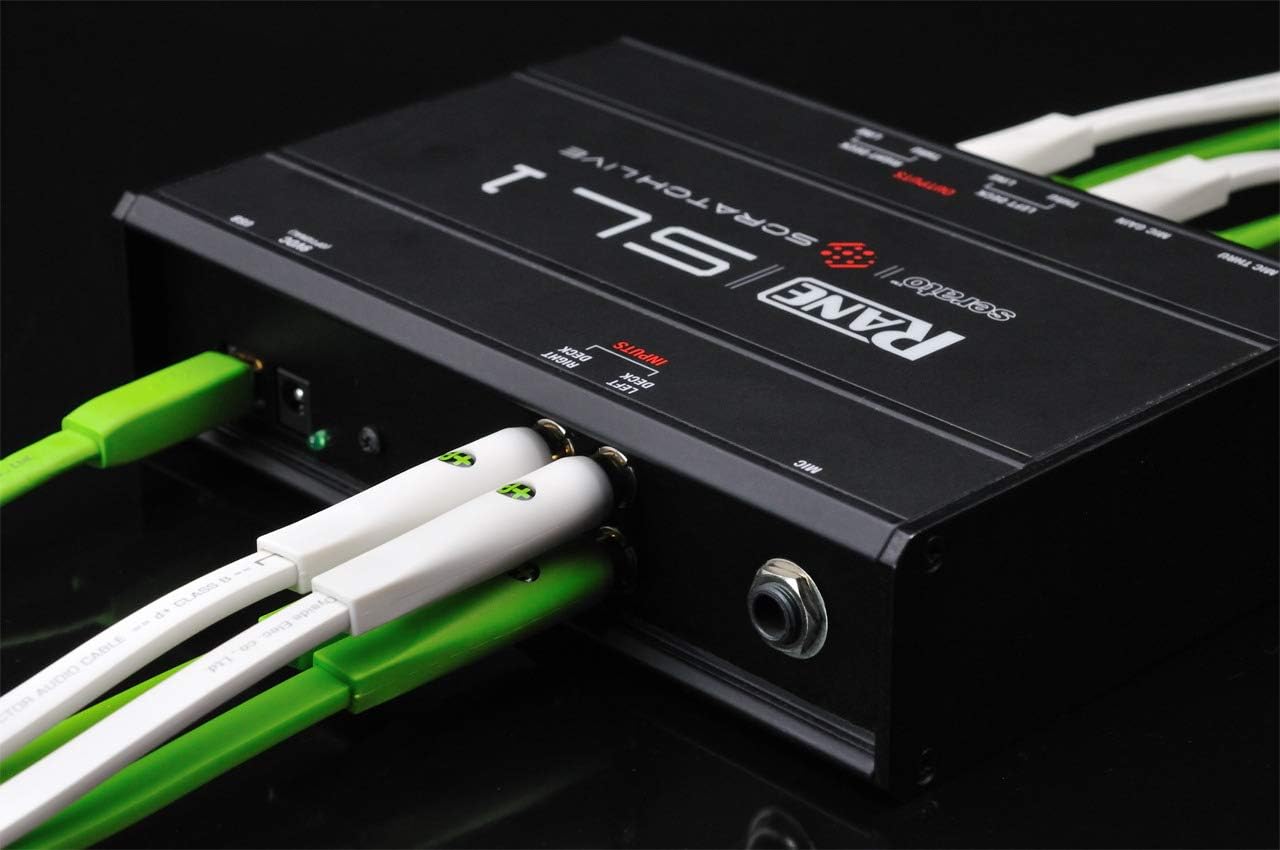 Neo by Oyaide d+ RXM (Class B) - and Durable Audio and Signal Cable for DJ’s, Musicians and Producers, green and white, 1M - Image 3