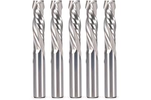 Spiral Router Bits Up Down CNC Compression Bit 1/4 inch Shank &Cutting Diameter, 1" Cutting Length Compression Router Bit, Ca