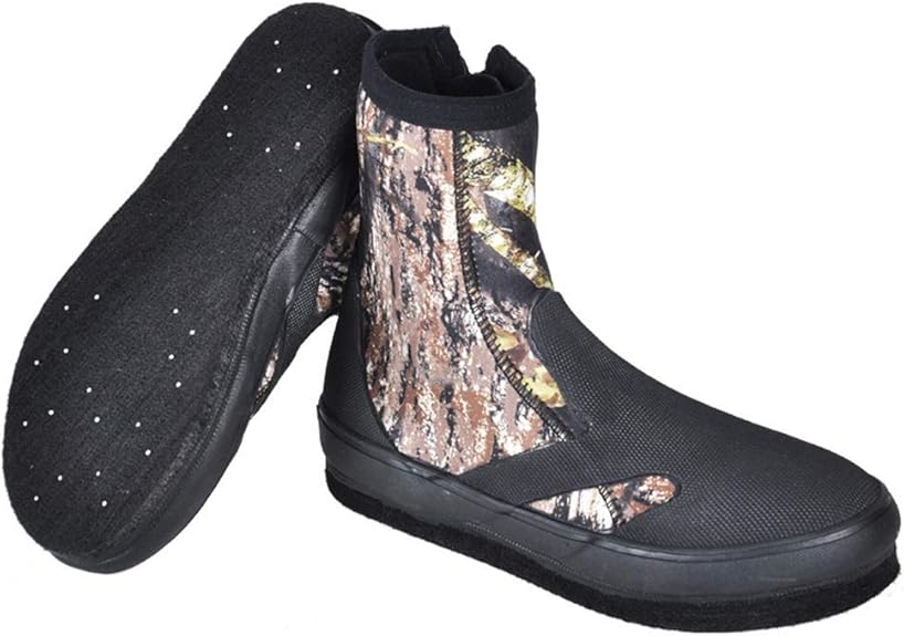 TZTED Camouflage Fishing Shoes 5MM Neoprene AntiSlip Fishing Boots