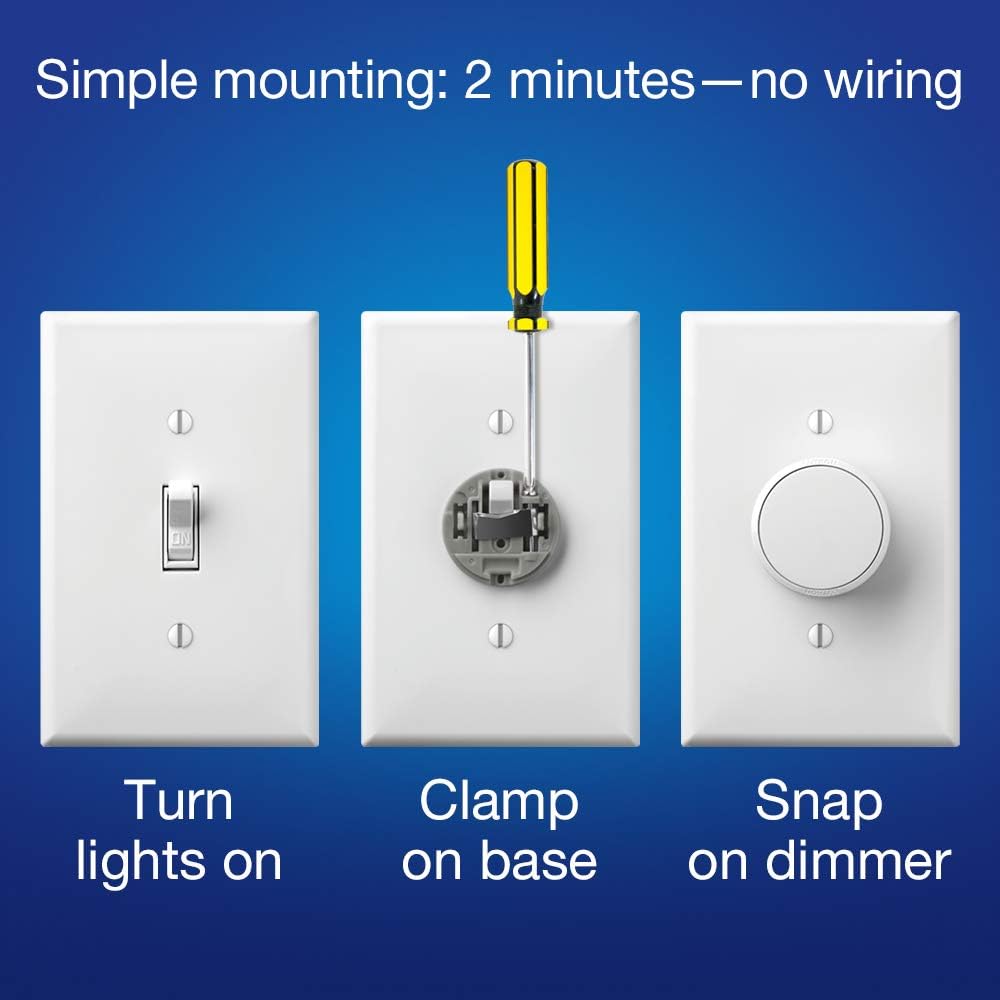 Lutron Z3-1BRL-WH-L0-2 Aurora Smart Bulb Dimmer, 2 Pack, White - - 