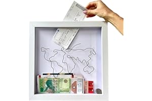 Travel Adventure Archive Shadow Box 12*12 Inch Concert Shadow Box for Travel Decor Ticket Stub Memory Adventure Archive Ticke