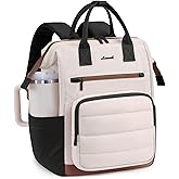 LOVEVOOK Puffer Laptop Backpack for Women, 17 Inch Work Backpack purse for Nurse Teacher, College Back to School Bookbag for Teen Girls, Personal Item Travel Bag Computer Daypack for Daily Commute