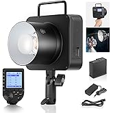 NEEWER Q4 400Ws Studio Flash Outdoor Strobe 2.4G TTL & QPRO-N Trigger Compatible with Nikon, 1/8000 HSS/30W Modeling Lamp/400