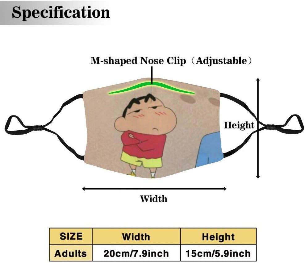 Amazon クレヨンしんちゃん 繰り返し使用 フェイスフィット フィルター 口の顔がセットアンチダストユニセッ洗える Earloops 防塵 1pcs 3pcs 5pcs None Brand ノーズマスク