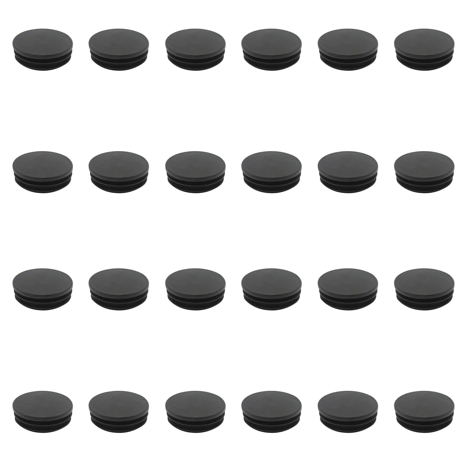 50MM Round Plastic Plugs,Round Plastic End Caps in 24pcs,Chair Leg Pipe Tube Insert Blanking Cover,End Cover Caps for Furniture,Tables,Chairs
