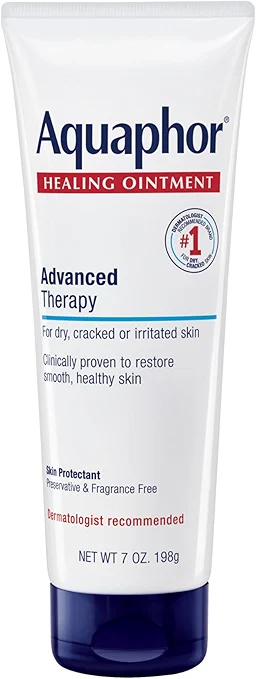 Aquaphor Healing Ointment Advanced Therapy Skin Protectant, Dry Skin Body Moisturizer, 7 Oz Tube