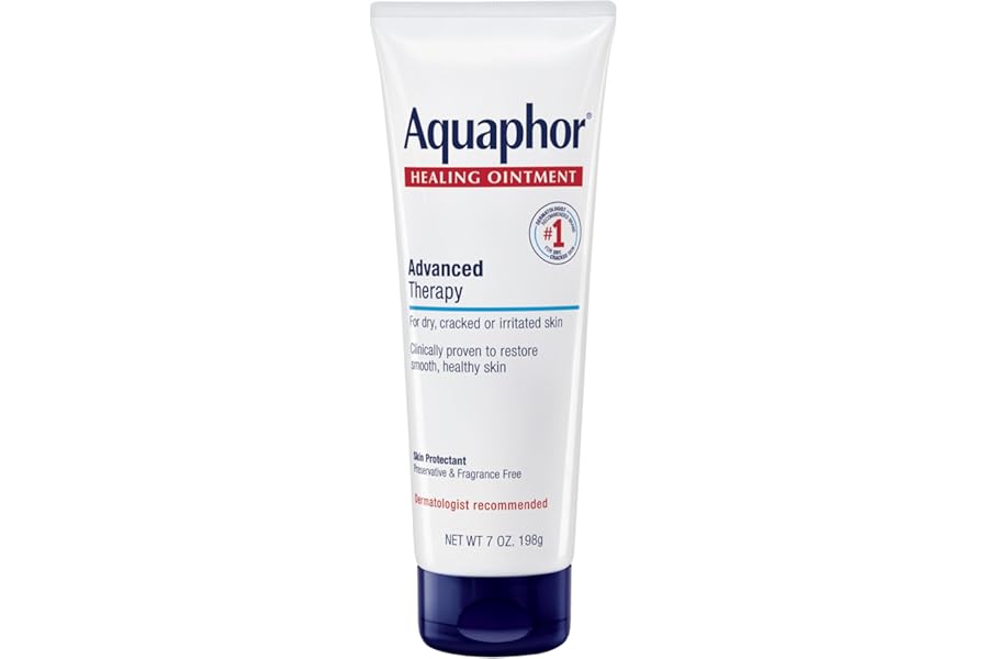 Aquaphor Healing Ointment Advanced Therapy Skin Protectant, Dry Skin Body Moisturizer, 7 Oz Tube