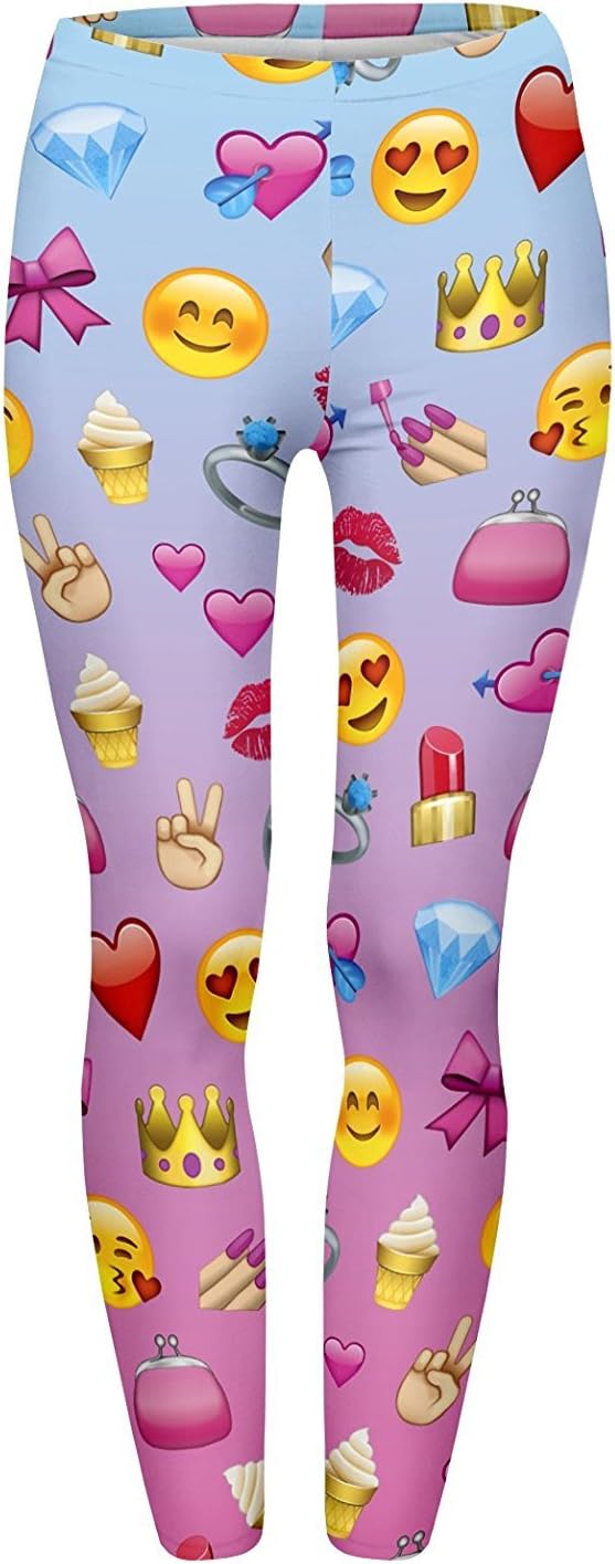 Women's Digital Print Soft Basic Solid Cosmic Galaxy Stretch Fashion Leggings Fabric Upgrade