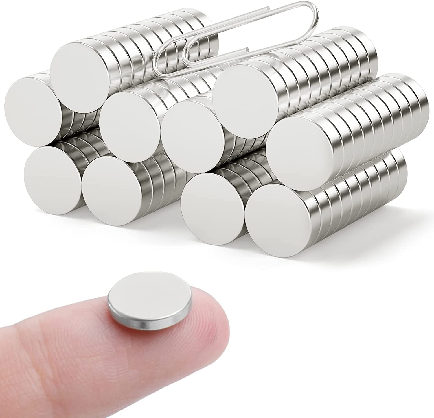 50 Pack Magnets, Fridge Magnets, Durable Magnet, High-Performance Whiteboard Magnets, Magnetic Flat for Fridge, Whiteboards, Crafts, Tools, DIY, Home, Office - 10 mm x 2 mm — image 1