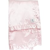 Little Giraffe Chenille Satin Baby Blanket 35" x 45", Pink