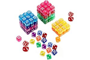 KLHCDUO 50 Pack Game Dice Set, 14Mm 6 Sided Colorful Dice for Board Games, Math Learning, Dice for Classroom, Party Favors (1