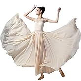 ORIDOOR 720 35" Long Women's Fairy Lyrical Dance Skirt Gradient Color Swing Skirt Ballet Modren Dance Costumes