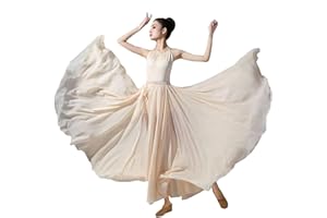 ORIDOOR 720 35" Long Women's Fairy Lyrical Dance Skirt Gradient Color Swing Skirt Ballet Modren Dance Costumes