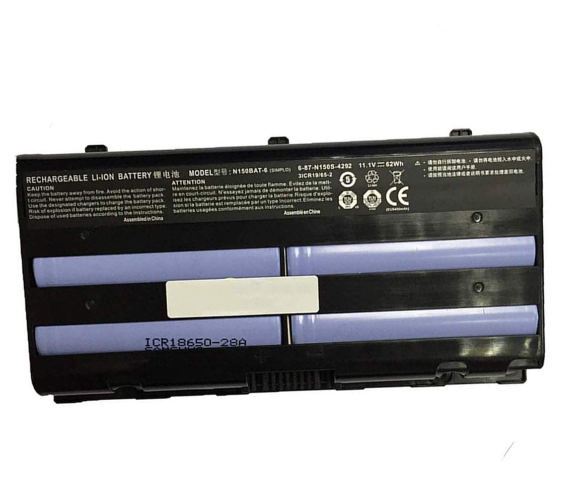 ASKC 11.1V 62Wh N150BAT-6 Laptop Battery for Clevo N150 MVGOS F5 F5-150a Z6 Series 6-87-N150S-4292 6-87-N150S-4U92 6-87-N150S-4U93