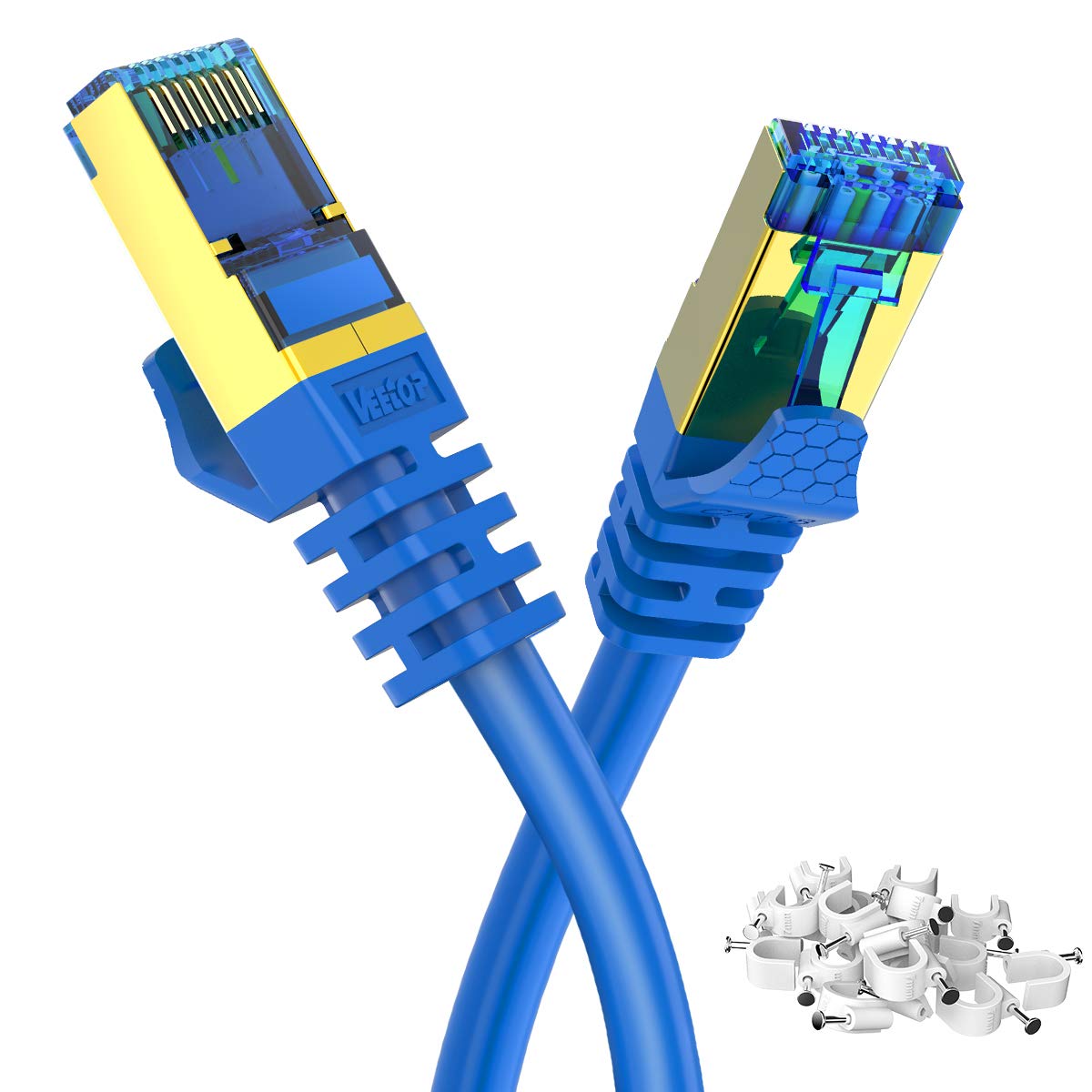 Veetop Cable LAN Cat 8 RJ45, SFTP Velocidad del Cable de Red