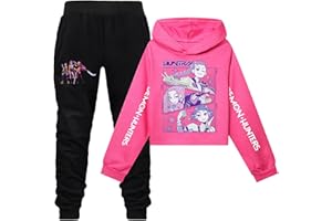 GENERIC Girls Boys Cartoon Hoodie Set, Long Sleeve Hoodies & Pants Set Fashion Costume Cute Tracksuit