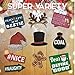 Deluxe Christmas & Holiday Photo Booth Prop set. 50 Large Props. Party Supplies by Photo Party Props