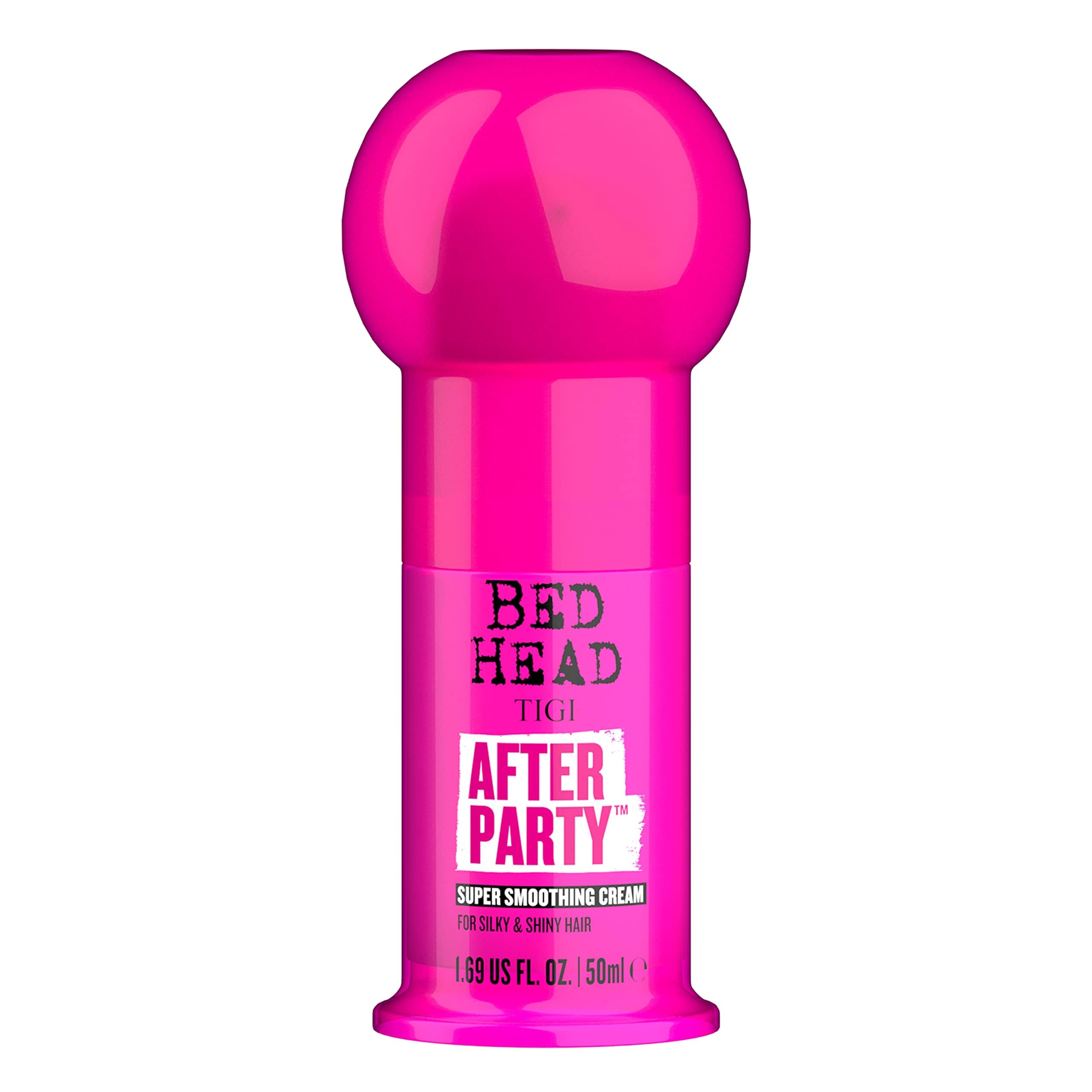 Bed Head by TIGI Mini After Party Smoothing Cream - Travel-Size Anti Frizz Hair Styling Smoothing Cream, Air Dry or Wet Styling for Straight, Wavy or Curly Hair with Caster Seed Oil for Ultimate Shine