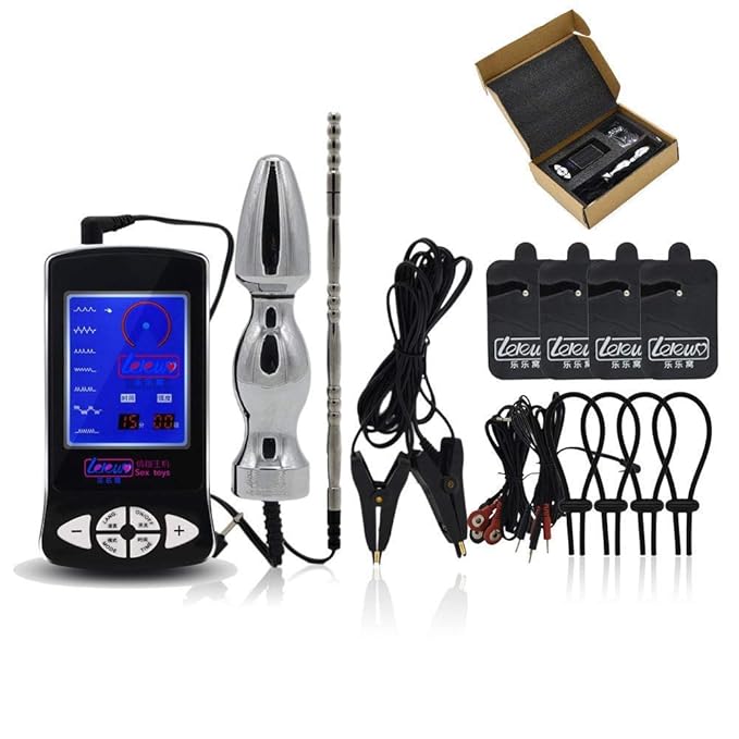 Estim Sex, Elektro Shock Analplug Analdildo Penisring Nippelklemmen Harnröhren Dilatoren Pads zur Elektrostimulation, Reizstr