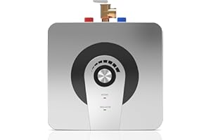 POXURIO RV Water Heater, 4 Gallon 1500W Mini Tank Water Heater, 110V 120V Under Sink Water Heater Indoor Outdoor Use