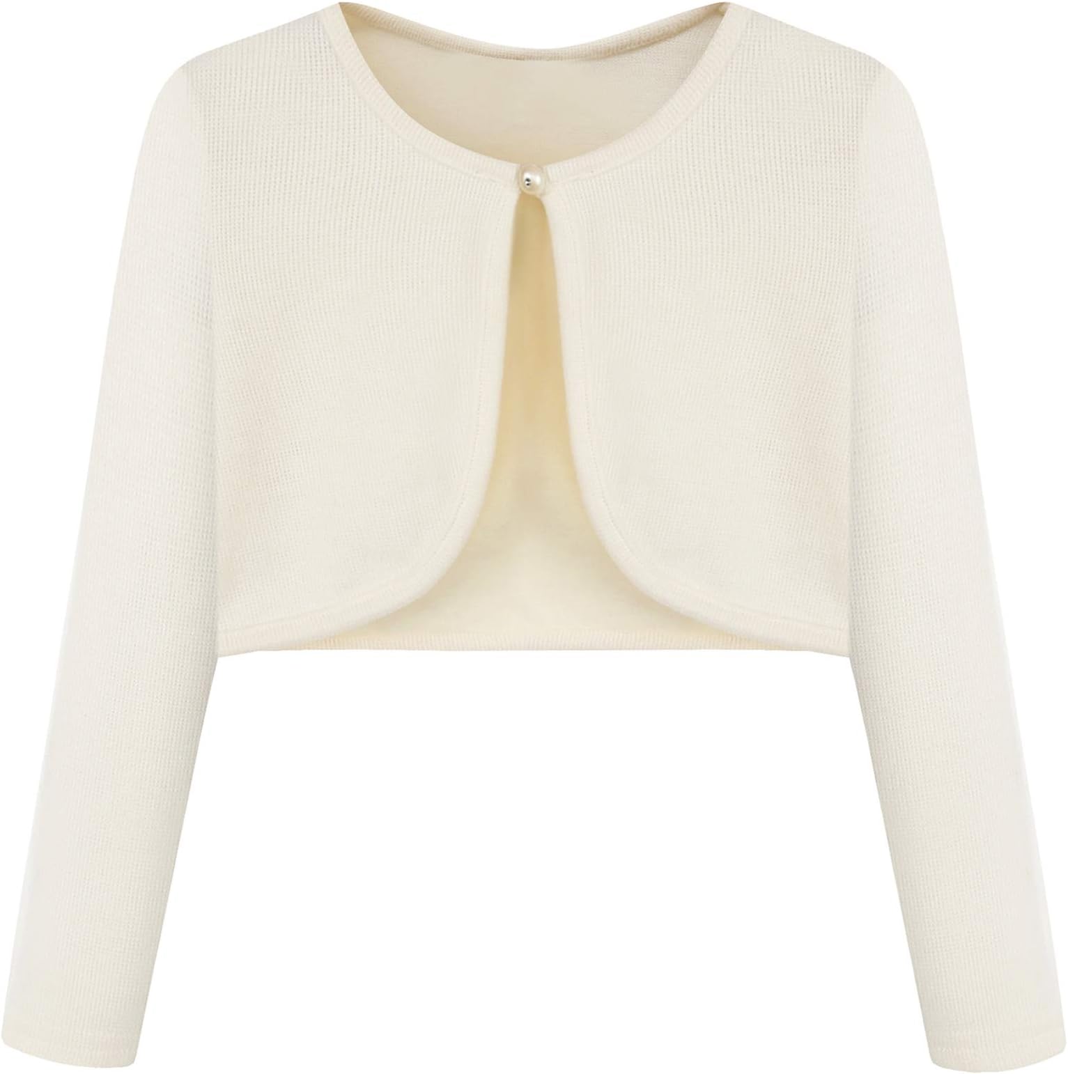 Girls Cardigan Long Sleeve Knitted Cotton Bolero Shrug Kids Clothing