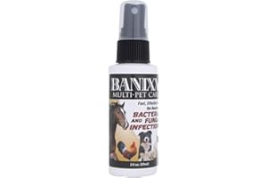 BANIXX Horse and Pet Care Travel Size. Non-irritating, Odorless Spray for Scratches, Rain Rot, Hot Spots, Wounds, Ringworm, Ear infections, Itchy Skin, and More. Safe Around The Eyes, Rapid Results