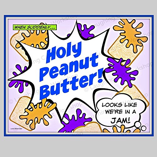 Amazon Com Peanut Butter And Jelly Art Funny Kitchen Wall Art