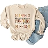 Ykomow Pumpkin SweatShirt for Women Thanksgiving Graphic Tees Fall Halloween Sweater