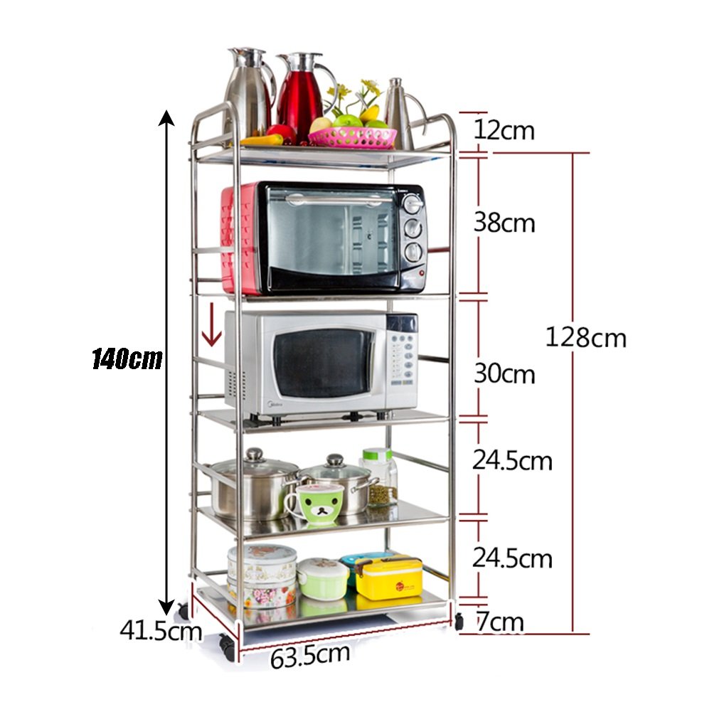 LXLA- Estante De Cocina De 5 Niveles Acero Inoxidable 304 El ...