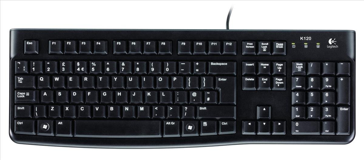 Logitech Keyboard K120 for Business, QWERTY Pan Nordic Layout - Black