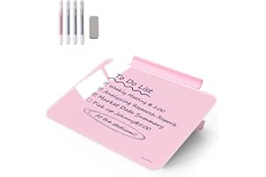 TSJ OFFICE Small Desktop Glass Dry-Erase Whiteboard - 8 X 6 Inches Tabletop Easel Whiteboard with Stand, Desk Board Buddy for Artist, Teacher and Student