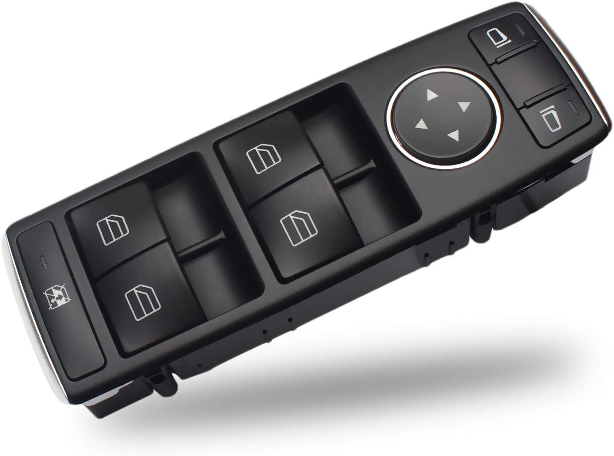 Travay Front Left Driver Side Master Power Window & Mirror Switch Compatible with 2008 2009 2010 2011 2012 Mercedes Benz C230, C250,C280, C300, C350,E350,E550,E63 Replace OE 2049055302 Window Switch