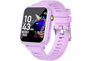 Sedzofan Smart Watch for Kids, Gift for Girls Age 6-12, 24 Puzzle Games HD Touchscreen Kids Watches with MP3 Music Video Pedometer Flashlight 12/24 hr Educational Toys for 7 8 9 10 Year Old Girl