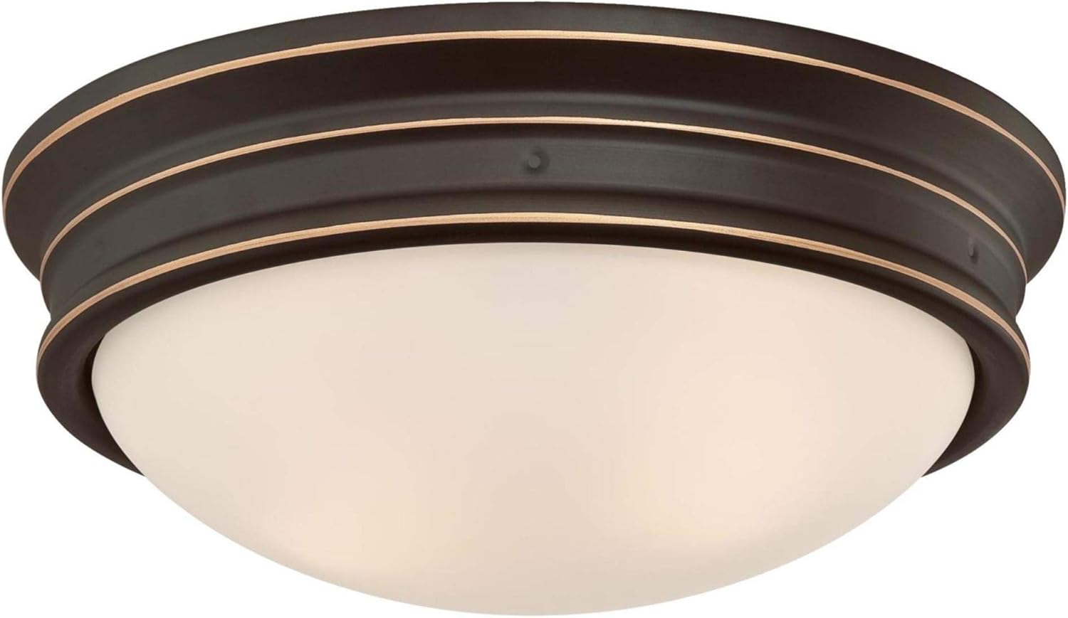 Westinghouse Lighting 6324100 Meadowbrook Two-Light Indoor Flush-Mount Ceiling Fixture, Matte Black Finish with Frosted Glass: Home Improvement