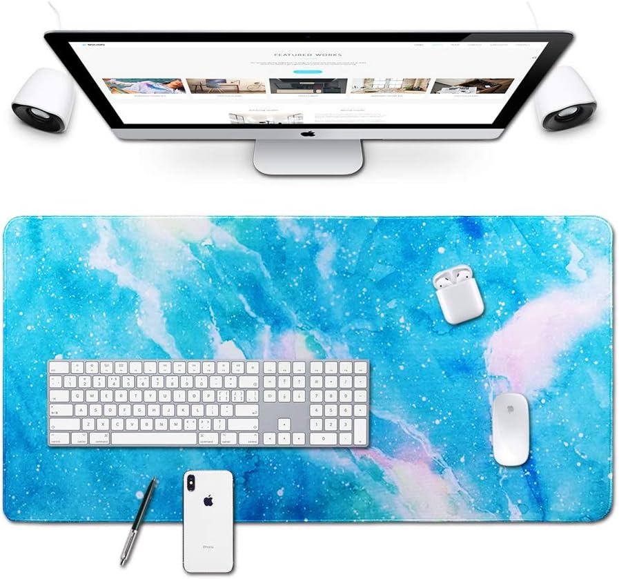 Best computer desk mouse pad top teal