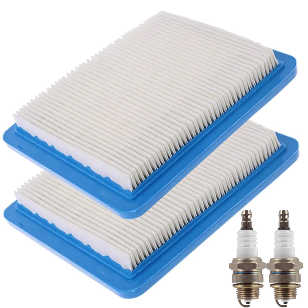 ZAMDOE 491588 Air Filter Spark Plug for Briggs & Stratton 399959 491588S Lawnmower Replacement Parts for Quantum Engines 625 650 675 for Toro 20332, for Craftsman 3364 for Wolf 2058411