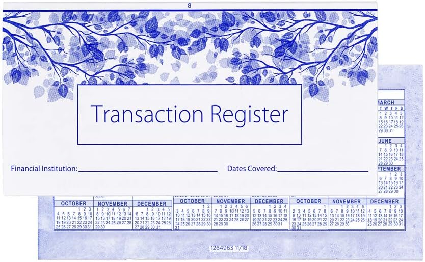 Checkbook Registers for Personal Checkbook, Transactions Ledgers, Pack of 10, 2020-2021-2022