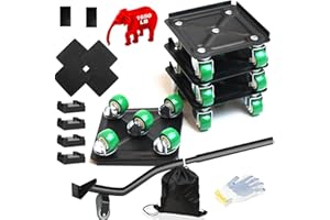 HUKURU Furniture Dolly - Furniture Slider- Furniture Movers with 5 Wheels, Moving Dolly, Furniture Lift Mover Tool Set for Moving Furniture and Appliances, Max 1650Ib (Green)