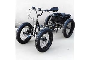 Lightweight Fat Tire 6 Speed Pedal 4 Wheel Off Road Quad Bike Bicycle
