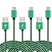 USB Type C Cable, FiveBox 6Ft 3 Pack USB 2.0 Type C Phone Charger Braided Data Fast Charging Cord for Samsung Galaxy S8, S8 plus, Nexus 6P 5X, LG G5 V20 V30 G6, Huawei P9 P10, Google Pixel XL-Green