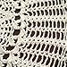 USTIDE 31.5inch White Round Handmade Crochet Sunflower Tablecloth Cotton Lace Table Doilies