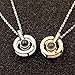 Inf-way I Love You Necklace, 925 Sterling Silver 100 Languages Projection on Round Onyx Pendant Loving Memory Collarbone Necklace 1 Pcs