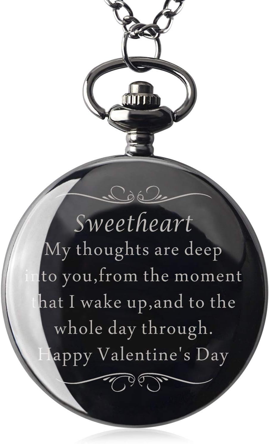 Personalized Birthday Gifts for Men Engraved Pocket Watch for Anniversary Fathers Day Valentines Day for Husband from Wife with Gift Box for Dad