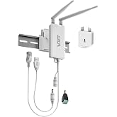VONETS VAP11S Industrial High Power 2.4GHz WiFi Bridge/Repeater/Mini Router/ Ethernet to WiFi Hotspot Extender 300Mbps with 2 RJ45 Ports/Antennas USB/DC Powered for DVR Monitor Network Devices