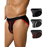 Arjen Kroos Mens Briefs Breathable Sexy Mesh Briefs Underwear Low Rise Underpants Wicking-Moisture Underwear 3 Pack