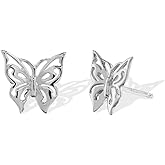 Boma Jewelry Sterling Silver Cut-Out Butterfly Stud Earrings