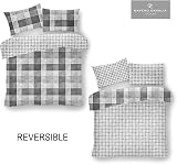 GC Gaveno Cavalia Checked Bedding Double Duvet Cover Grey 200x200 cm view 2